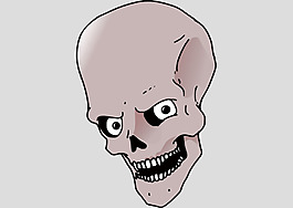 瘋狂人頭骨免摳psd透明素材