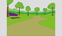 公園風景圖免摳psd透明素材