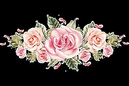 芬蘭花束卡通透明素材