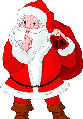 卡通圣誕老人元素