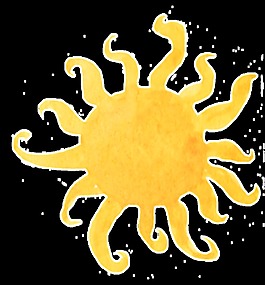 太陽卡通透明素材