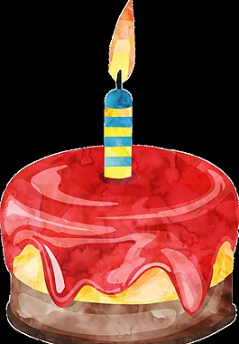 生日蛋糕卡通透明素材