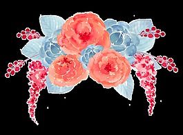 粉色優(yōu)雅花卉卡通透明素材