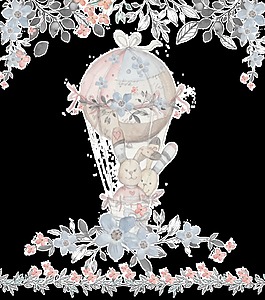 萌系可愛兔子卡通透明素材