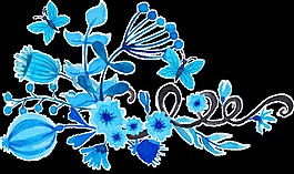 時(shí)尚花卉卡通透明素材