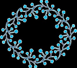 樹枝花環(huán)卡通透明素材