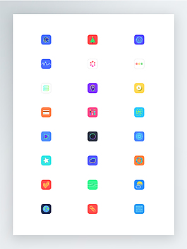 iOS8風格的圓角扁平化應用程序圖標集