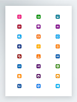 ios7風格的扁平化圓角圖標集