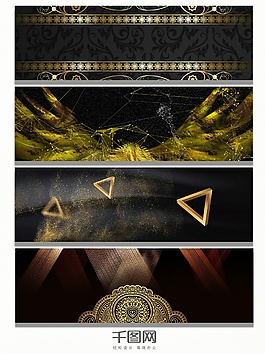 三角形黑金banner