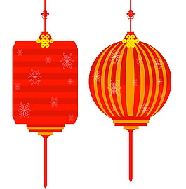 喜庆红色灯笼元素