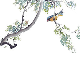 中國風花鳥圖元素