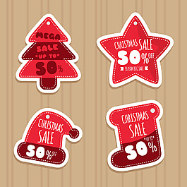 紅色創(chuàng)意圣誕節(jié)標(biāo)簽設(shè)計(jì)