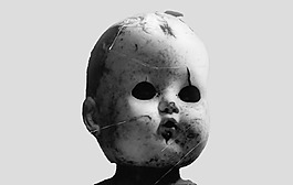 孩子腦袋恐怖人偶免摳psd透明素材