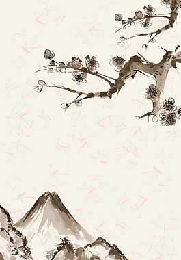 古典山峰水墨背景設(shè)計(jì)