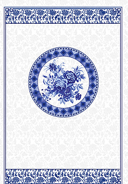 精美中國(guó)風(fēng)青花瓷文理背景設(shè)計(jì)