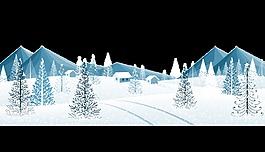 精美圣誕節(jié)雪地元素設(shè)計(jì)
