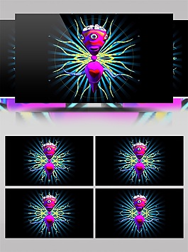 三只眼睛的不明生物体视频素材