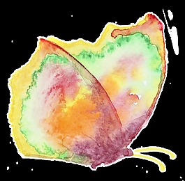 蛋黃蝴蝶卡通透明裝飾素材
