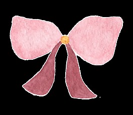 粉色蝴蝶結(jié)卡通透明裝飾素材
