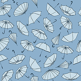 清新文艺雨伞壁纸图案