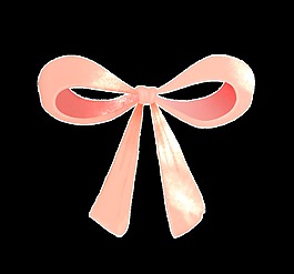 粉嫩領(lǐng)結(jié)卡通透明裝飾素材