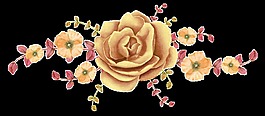 土黃色水彩花png透明素材