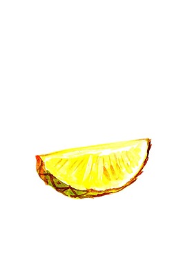 手繪水彩版一塊菠蘿psd源文件