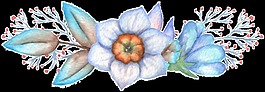 紅心藍(lán)花卡通透明裝飾素材