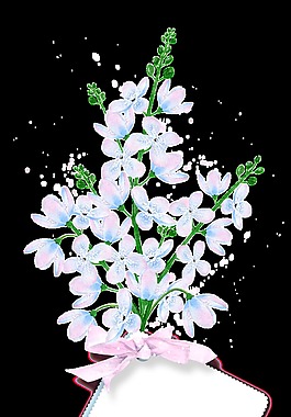白丁香花png透明素材