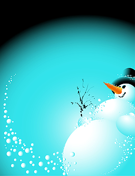 矢量質(zhì)感雪人圣誕節(jié)背景