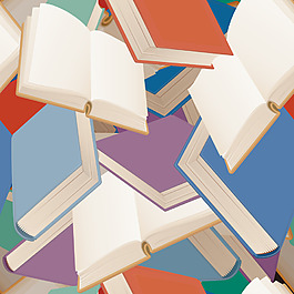 矢量彩色書本背景素材