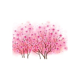 手繪浪漫樹林元素