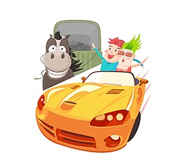 汽车跑车动感元素
