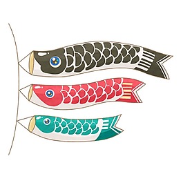 手繪魚形風(fēng)箏元素