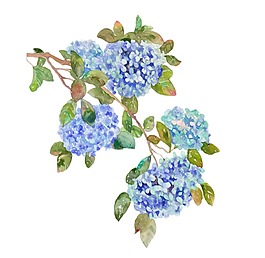 手繪紫色花朵元素