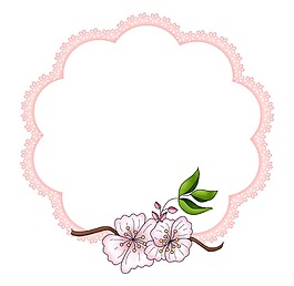 手繪邊框花朵元素