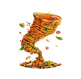 手绘龙卷风元素