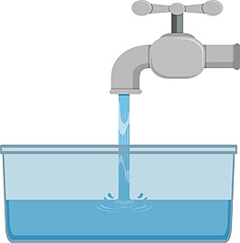 手绘清凉流水元素