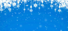 白色雪花天空banner背景素材