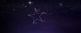 彩色五角星燈光banner背景素材