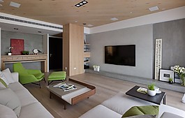 現(xiàn)代清新客廳木地板室內(nèi)裝修效果圖