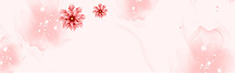 清新粉色花朵banner背景素材