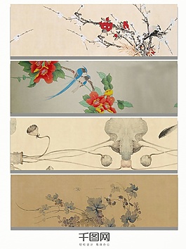 中國風(fēng)花鳥banner背景