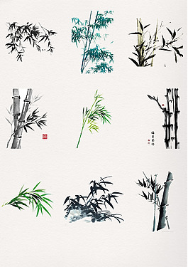 中國風竹子免摳元素