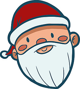 卡通圣誕老人頭像PNG