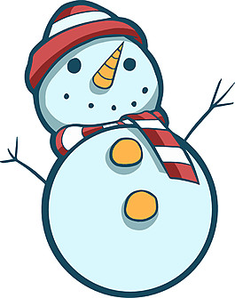 卡通圣誕雪人PNG元素