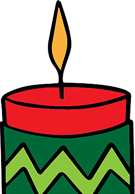卡通圣誕節(jié)蠟燭PNG元素