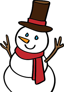卡通圣誕雪人PNG元素