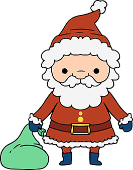 卡通可愛圣誕老人PNG元素
