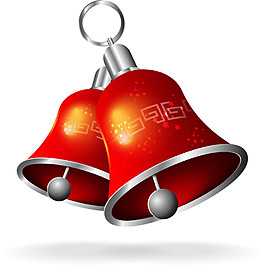 卡通圣誕節(jié)紅色鈴鐺PNG元素